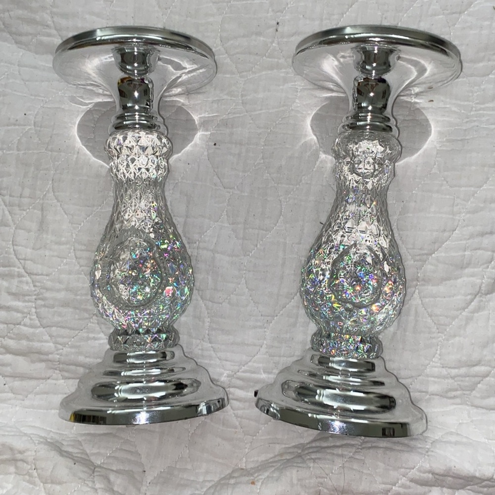 Bath and body works light up candle stick holders